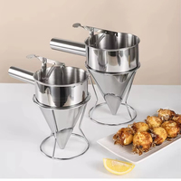 Entonnoir en acier inoxydable de 1200 millilitres pour boulettes de poulpe, distributeur de pâte à gaufres, outil de cuisson pour crêpes