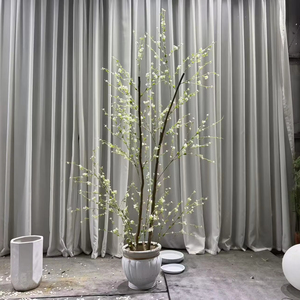 Arbre de clochettes artificiel, plante verte artificielle de luxe, plante artificielle d'intérieur, plante en pot bionique, décoration de salon, <span class=keywords><strong>Pieris</strong></span> <span class=keywords><strong>Japonica</strong></span> - Product Image 1