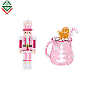 Noël fer sur patchs casse-noisette auto-adhésif père noël coudre sur réparation broderie Patch Logo - Product Image 2