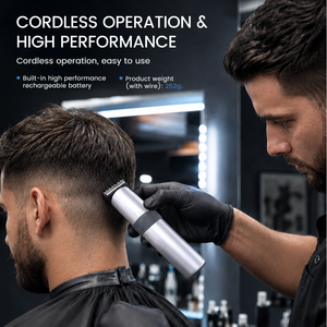 Tondeuse à cheveux professionnelle PRITECH avec base de charge, tondeuse sans fil pour hommes, machine à couper les cheveux avec 5 peignes de guidage et adaptateur - Product Image 2
