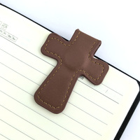 Marcapáginas de Cuero PU con Cruz, Magnético y Plegable, para Regalo Cristiano, Personalizable con Grabado Láser Xtool