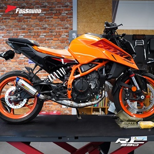 Forsound Factory Prix de gros <span class=keywords><strong>KTM</strong></span> <span class=keywords><strong>Duke</strong></span> 390 RC390 2024-2026 Silencieux de course style flèche en acier inoxydable bleu brûlé - Product Image 2
