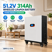 Système de stockage d'énergie sur roues 15KWh 20KWh 30KWh 51.2V Batterie LiFePO4 Communication CAN Protection IP20 Utilisation solaire domestique