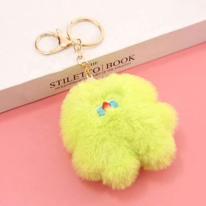 Cute Soft Plush Lightweight Key Chains Custom <b>Pom</b> <b>Pom</b> Fluffy Doll Toys Bag Holdler Pendant - Product Image 3