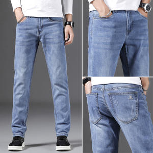 Vente chaude printemps et automne nouveaux jeans pour hommes pantalons en denim multicolores élastiques pour jeunes pour hommes - Product Image 2