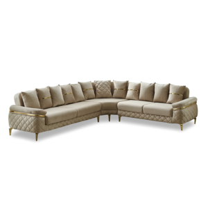 Canapé modulaire en tissu de luxe de haute qualité en forme de U, ensemble sectionnel confortable avec éponge pour hôtel et salon - Product Image 2