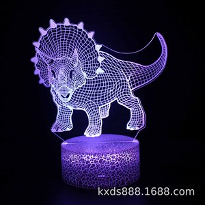 Dinosaur 3D Night Light LED USB Powered <b>Remote</b> <b>Control</b> Color Changing Table <b>Lamp</b> for Kids Room Decor - Product Image 4