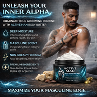 Beurre corporel pour homme en marque propre |   Hydratant profond pour homme actif |   Absorption rapide, formule naturelle, parfum de Cologne