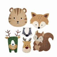 Écussons thermocollants personnalisés en chenille écologique brodés d'animaux pour badges, logos de vêtements et conceptions de vêtements