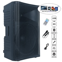 Ensemble de karaoké sans fil professionnel 500W avec haut-parleur 15 pouces, système audio DJ/PA, micro TWS, télécommande et écho