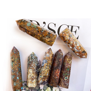 Avigers — tour d'opale colorée pour fengshui, baguette d'océan naturelle, Point de guérison, vente en gros - Product Image 5