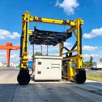 Transpalette porte-conteneurs sur pneus de 30 tonnes à moteur diesel pour la manutention de conteneurs en port sec intérieur