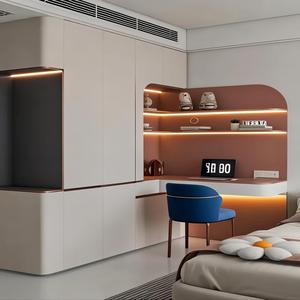 Meuble de rangement mural flottant avec compartiments pour câbles, idéal pour les studios et les zones de couchage compactes - Product Image 1