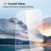 Protecteur d'écran transparent HD pour iPhone 17 16 15 ProMax 14 13 12 11 XR verre trempé 9H anti-empreintes digitales sans bulles avec emballage