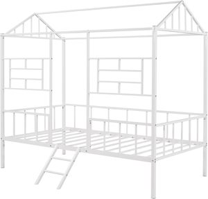 <span class=keywords><strong>Lit</strong></span> à plateforme taille unique chambre à coucher enfant moustiquaire <span class=keywords><strong>lit</strong></span> à baldaquin en métal <span class=keywords><strong>blanc</strong></span> design <span class=keywords><strong>fer</strong></span> <span class=keywords><strong>forgé</strong></span> chambre à coucher moderne rangement de meubles - Product Image 4
