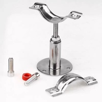 Raccords de tuyaux sanitaires Tri clamp Tube Hex support de tuyau en acier inoxydable 304 avec support poignée soudé support de tuyau rond