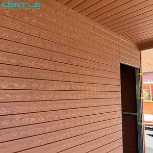 แผ่นผนัง ASA/PVC ป้องกันเชื้อรา ลายไม้แบบกำหนดเอง ผลิตด้วยวิธี Co-extrusion สำหรับภายนอกอาคาร - Product Image 1