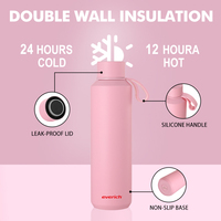 Bouteille d'eau isotherme en acier inoxydable personnalisée Everich, gourde à double paroi sous vide, bouteille thermique