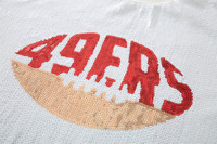 Robe T-shirt en jersey à paillettes pour le jour du match de football des San Francisco 49ers pour SF