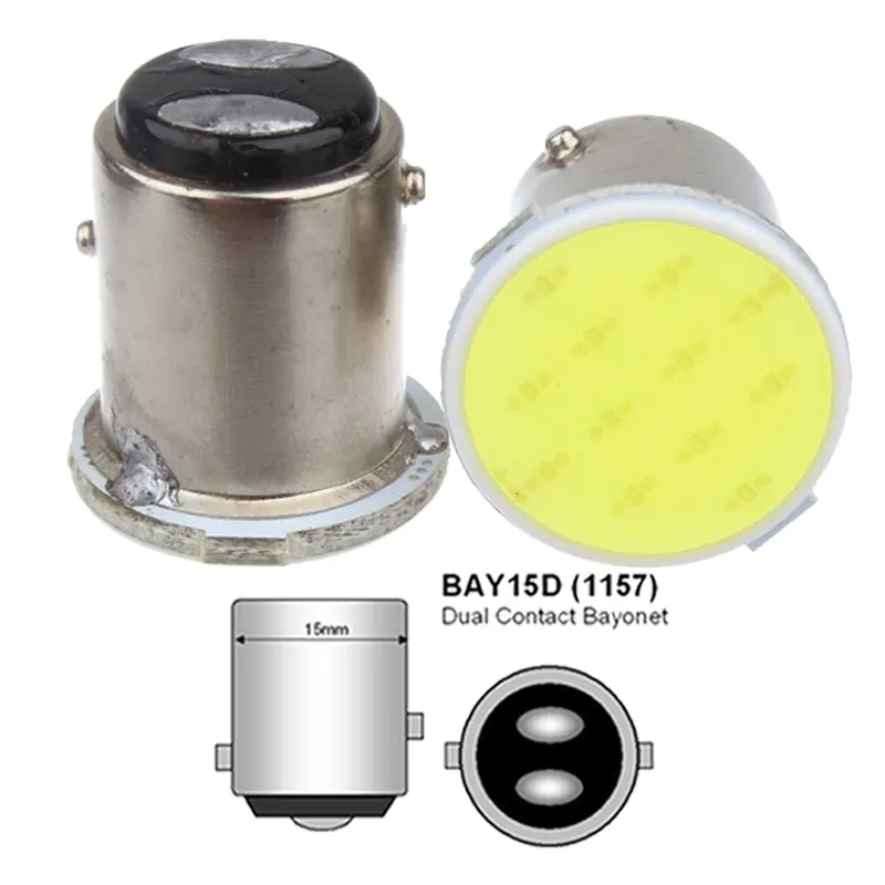 21W 1157 Bay15d 1156 BA15S P21W LED Lampu Sein COB Lampu Interior Mobil Parkir Mundur Lampu Rem Belakang Super Terang 12V