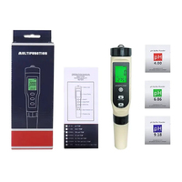 Testeur d'eau à hydrogène 4 en 1 PH,H2,ORP & Temp, pH-mètre ORP mètre testeur d'hydrogène pour l'eau avec ATC et rétro-éclairage