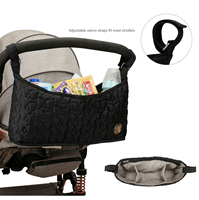 Sac de poussette matelassé portable, sac de maman imperméable pour chariot, organisateur de voyage pour bébé, sac à couches, sacs pour poussette de bébé