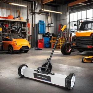 WEWIN Hand Push Small Wheeled Rolling Cleaning Magnetic Road Floor Sweeper Magnetic Sweeper With Release
