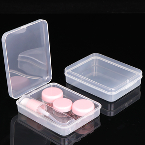 SUNSHING Plastic Cotton Pad Travel Holder Portable Cosmetic Pads Storage Container Cotton Swabs <b>Case</b> Clear Face Powder Puff Box - Product Image 3
