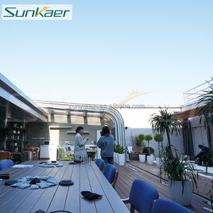 Harga pabrik penutup balkon plastik Sunroom kandang teras kustom polikarbonat atap datar tahan air luar ruangan - Product Image 2