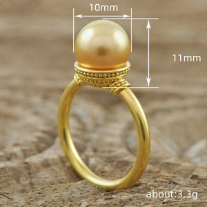 Anello Vintage Effetto Perla per Donne, Elegante Accessorio Classico di Moda per Uso Quotidiano - Product Image 4