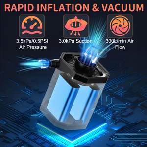 في الهواء الطلق بطارية قابلة لإعادة الشحن صغيرة مضخة صامتة نفخ فراش من البالون الكهربائي - Product Image 3