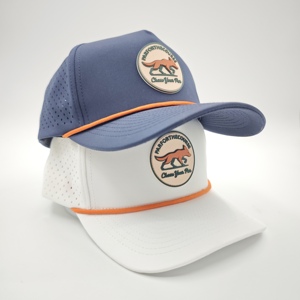 Bespoke Brand Five Panel Solid Waterproof Golf <b>Hat</b> Custom Silicone Emblem Low MOQ OEM Laser Perforated Breathable Modern Design - Product Image 3