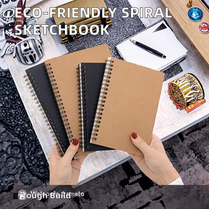 Hochwertiges Custom Fancy Recycling papier Notizbuch A5 Größe Spiral Journal Skizzenbuch zum Zeichnen und Malen Bleistift freundlich - Product Image 6