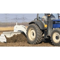 Niveleuse de terrain par satellite Runtu Custom 2500 kg à commande unique, de 2500 mm à 4000 mm, niveleuse de tracteur hydraulique robuste en acier