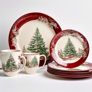 Juegos de Vajilla de Porcelana de Cerámica Elegantes y Personalizados, Productos Nuevos y Populares para la Mesa de Navidad - Product Image 3