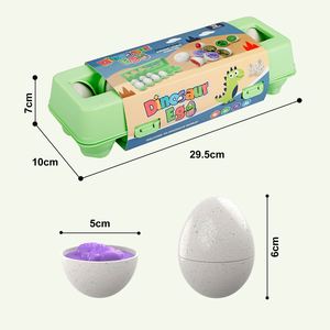 Jouets éducatifs Montessori Zhorya, œufs de dinosaures à assortir, 12 pièces, jeu d'association de couleurs et de formes pour enfants - Product Image 6
