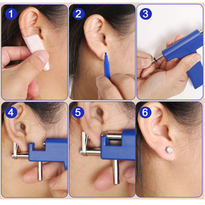 Pistolet de perçage du nez et des oreilles jetable, kit de perçage du corps, outil de perçage des oreilles, kit de perçage du nez, pistolet de perçage - Product Image 4