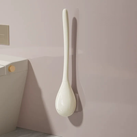 Nouveau design de brosse de toilette murale ménage sans angle mort brosse de nettoyage de toilette à long manche brosse de nettoyage de salle de bain