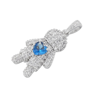 Jinyuan 13*28mm Pendentif en or 18 carats avec cœur en zircon cubique coloré pour garçon et fille - Product Image 6