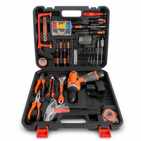 Ensemble d'outils de perçage électrique Vokex de 90 pièces avec batterie rechargeable et étui portable pour la réparation à domicile et le bricolage