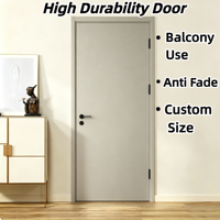 Porte extérieure résidentielle en composite aluminium-bois, résistante au soleil, avec remplissage en bois massif, sur mesure, pour la construction de maisons