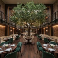 Arbres artificiels en fibre de verre sur mesure de 15 et 17 pieds, grands arbres en fibre de verre à tronc persistant, oliviers artificiels en fibre de verre pour la décoration