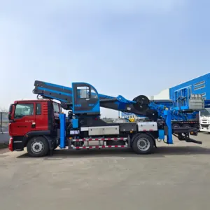 Jiuhe 45vk משאית רכוב גישה טלסקופית מלגזה דלי מעלית משאית סינית פלטפורמה להרים אוויר