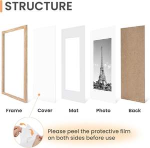 <b>Frames</b> Picture A4 & A3 Poster <b>Frame</b> for 6x8 Pictures Black Wood Picture <b>Frames</b> <b>Set</b> of 3 & 4 & 6 - Product Image 4