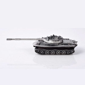 Modelo de Tanque T-34/85 de Metal Fundido a Presión - Acabado Plateado, Segunda Guerra Mundial, Soviético, para el Tablero del Automóvil y Decoración del Hogar |   Regalo Coleccionable - Product Image 4