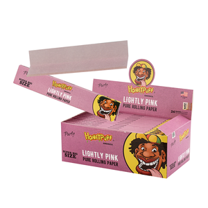 Wholesale Honeypuff Modern Square Super Size 66x220mm Pink Natural Wood Pulp <b>Rolling</b> Paper Manual Roll Pack for Smoking - Product Image 1