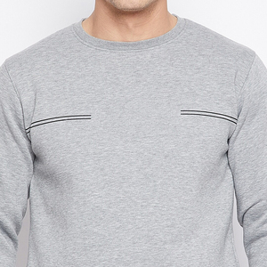 Conjunto Deportivo para Hombre, Color Gris, Cuello Redondo, Tejido de Felpa Francesa, Pantalones Casuales, Ropa de Otoño, 100% Algodón - Product Image 4