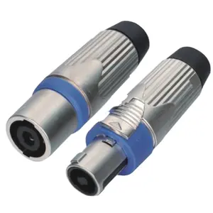 Hotselling Metalen Speakon Connector Nl4fx 4-Pins 4pin Mannelijke Vrouwelijke Stekker Audio Versterker Powercon Connector