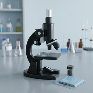 Monocular Biological <b>Microscope</b> 400x Manual Focus LED Light Source Student Lab Use - Product Image 1