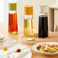 Dispenser minyak zaitun 500ml, botol kaca dapur klasik multifungsi untuk saus kedelai memasak anggur jagung minyak kacang